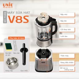 Máy Làm Sữa Hạt Unie V8S - 1.75Lit 1800W - Xay Nấu Đa Năng - Bảo Hành Chính Hãng 2 Năm 2