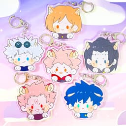 (mua 1 tặng 1) ( Mica ) Móc khóa JUJUTSU KAISEN CHÚ THUẬT HỒI CHIẾN ver NEKO quà tặng dễ thương chibi anime 1