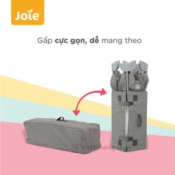 Giường cũi trẻ em Joie Kubbie Sleep Foggy Gray 6