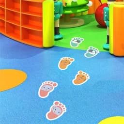 Sticker Bàn Chân Dán Sàn Cho Bé – Decal Chống Nước Định Hướng Cầu Thang, Nhà Vệ Sinh, Trường Mầm Non 1
