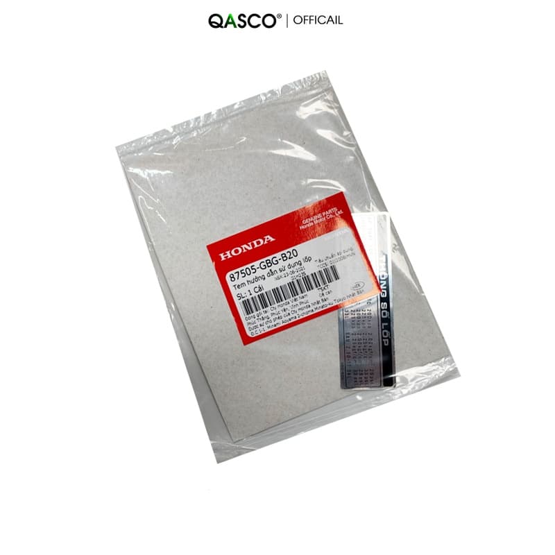 Tem hướng dẫn sử dụng lốp HONDA Dream  QA(87505GBGB20) _( 994)