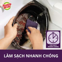Cước Rửa Chén Siêu Mạnh Scotch Brite - Cọ rửa mọi vết bẩn cứng đầu, an toàn cho vỉ nướng, nồi inox, gang 2