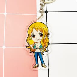 (mua 1 tặng 1) ( Mica ) Móc khóa One Piece Đảo Hải Tặc Miêu tặc Nami quà tặng dễ thương in hình anime chibi 3