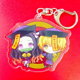 (mua 1 tặng 1) ( Mica ) Móc khóa KIMETSU NO YAIBA THANH GƯƠM DIỆT QUỶ ver Couple Cương Thi anime chibi đáng yêu 4