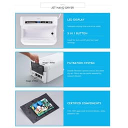 Máy sấy tay tự động cảm biến hồng ngoại tốc độ cao LAVFILL LHDHD-1K 5