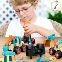 BỘ ĐỒ CHƠI XE CÔNG TRÌNH LẮP RÁP CHI TIẾT BẰNG NHỰA (1354XCT) 2