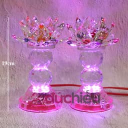 [ Hàng loại 1 ] Bộ 2 đèn thờ cúng hoa sen đổi nhiều màu, đèn hoa sen bàn thờ, đồ thờ cúng | Đức Hiếu Shop 7