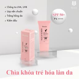 Kem chống nắng HEMIA 50ml dưỡng trắng nâng tone SPF50+  tự nhiên, Thấm mướt nhanh, mịn màng chính hãng Hàn Quốc 3