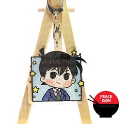 Mua 1 tặng 1 ( VUÔNG CUTE ) Móc khóa DETECTIVE CONAN Thám Tứ Lừng Danh in hình anime chibi Mica trong acrylic 5