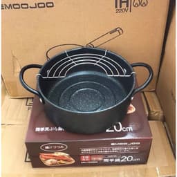 Nồi chiên ngập dầu Mojoo xuất nhật tặng kèm vỉ gác dầu mỡ tiện lợi 2