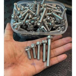 Ốc inox SALAYA size 8li15/8li25/8li30/8li40/8li60 ĐẦU TRỤ BÔNG cực sáng đẹp gắn dàn chân xe máy 6