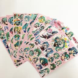 Ảnh dán 12 tấm sticker NGÔI SAO THỜI TRANG in hình anime chibi 3