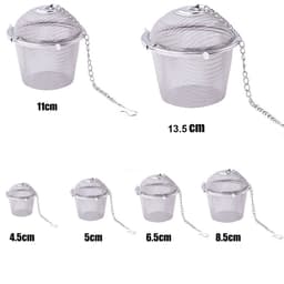 Lọc inox 304 hình trụ lưới cao cấp, nhiều kích thước, có dây treo - HVL TEA 8