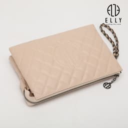 [Tặng hộp 20.10] Clutch nữ ELLY EC57 ví cầm tay da thật cao cấp dự tiệc công sở thời trang sang trọng 5