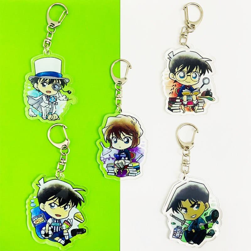 (mua 1 tặng 1) ( Mica trong acrylic) Móc khóa CONAN THÁM TỬ LỪNG DANH ver HOẠT ĐỘNG in hình anime