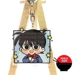 Mua 1 tặng 1 ( VUÔNG CUTE ) Móc khóa DETECTIVE CONAN Thám Tứ Lừng Danh in hình anime chibi Mica trong acrylic 7