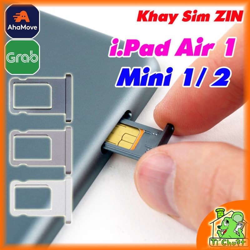 Khay Đựng Sim Thay Thế cho iPad Air 1/ Mini 1/ Mini 2 Bằng Thép như ZIN