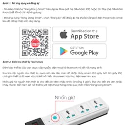 Ổ cắm thông minh wifi Rạng Đông chịu tải cao dây dài 3m, 5m MODEL 8