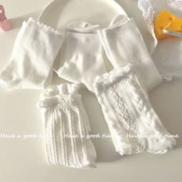 Set 5 đôi tất cao cổ Hàn quốc kiểu dáng xoắn thừng F3-01 3