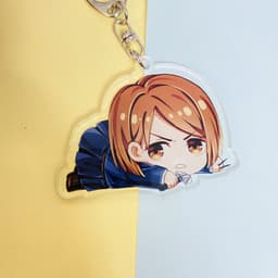 (mua 1 tặng 1) ( Mica trong acrylic ) Móc khóa anime CHÚ THUẬT HỒI CHIẾN ver NẰM - JUJUTSU KAISEN chibi anime 2