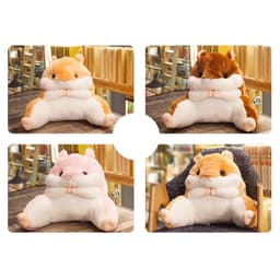 [CUTE] Gấu bông tựa lưng hình chuột hamster Gối ôm ngủ hình thú Có ủ tay Quà tặng cho bạn gái, mẹ và bé, dân văn phòng 9