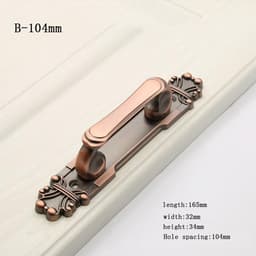 Tay nắm cửa FULEWOTO Phong cách Châu Âu Cửa đối diện gỗ kéo cửa 4