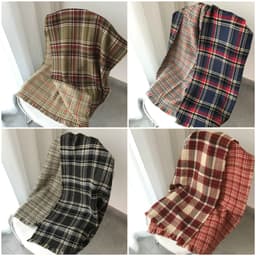 [LOẠI 1] Khăn len xước kẻ caro 2 mặt hot trend ( khăn choàng caro mùa đông style Hàn Quốc ) 7