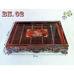 Bộ ấm chén Bát Tràng tử sa, Bộ ấm chén uống trà Bát Tràng Tặng kèm khay trà giả gỗ cực đẹp_M48 5