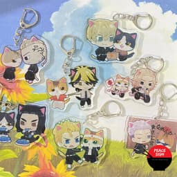 (mua 1 tặng 1) ( mica ) Móc khóa TOKYO REVENGERS ver TAI MÈO Kịch Trường Của Takemichi anime chibi xinh xắn 9