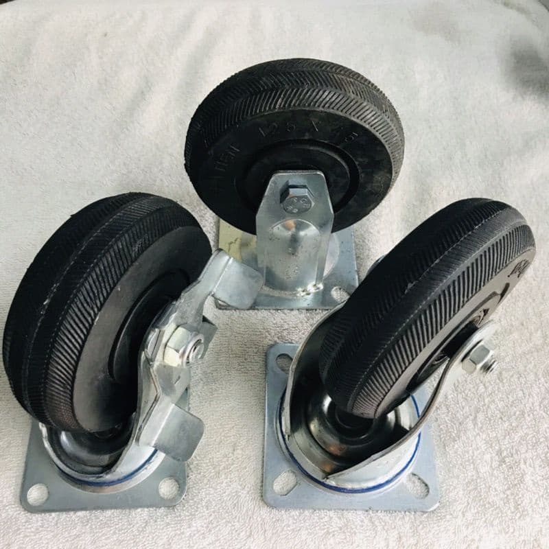 BÁNH XE CAO SU ĐÚC CHỊU TRỌNG TẢI NẶNG - ĐƯỜNG KÍNH 100 VÀ 125