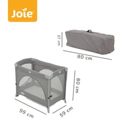 Giường cũi trẻ em Joie Kubbie Sleep Foggy Gray 8