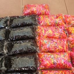 200g Chun buộc tóc, dây chun buộc tóc, nịt buộc tóc nhiều màu sắc phù hợp cho mọi lứa tuổi 1