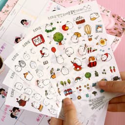 Ảnh dán sticker Molang anime 2