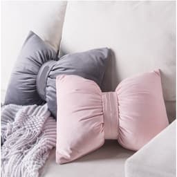 Gối tựa lưng sofa HÌNH NƠ vải nhung lụa (Vỏ kèm ruột) 8