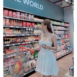 Đầm nữ trắng hai dây cúp ngực dáng xoè - Đầm nữ 2 dây bèo nhún - Đầm hotgirl đũi nhấn ngực 5