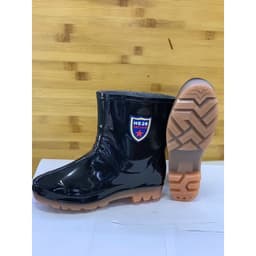 Ủng đi mưa ngắn, ủng bảo hộ lao động full size từ 39 đến 45 , ủng nam đen , ủng ngắn đế nâu , ủng ngắn đen 2