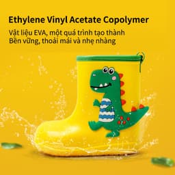 Giày Bốt Đi Mưa Cheerful Mario Bằng Eva Chống Trượt Chống Thấm Nước In Hoạt Hình Khủng Long Dễ Thương Cho Bé 6