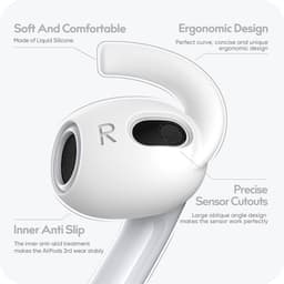 [Có Sừng Móc] 1 Cặp Nút Cao Su Bọc Tai Nghe AP AirPods 3 Chống Rơi Hoàn Hảo Khi Tập GYM Thể Thao 7
