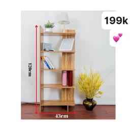 Kệ sách gỗ 5 tầng kệ góc tường đa năng gỗ MDF trang trí phòng khách ngủ, Đồ gỗ Mỹ Sinh gia đinh 3
