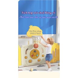 [Tặng thảm, bóng] Quây cũi gấp gọn hình khủng long, nhựa nguyên sinh HDPE an toàn cho bé, nội thất đẹp cho ngôi nhà bạn 3