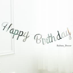 Dây chữ HAPPY BIRTHDAY ép kim trang trí sinh nhật 6