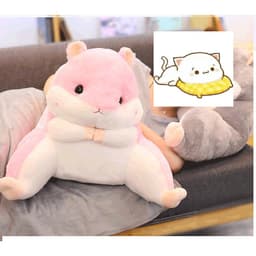 [CUTE] Gấu bông tựa lưng hình chuột hamster Gối ôm ngủ hình thú Có ủ tay Quà tặng cho bạn gái, mẹ và bé, dân văn phòng 4