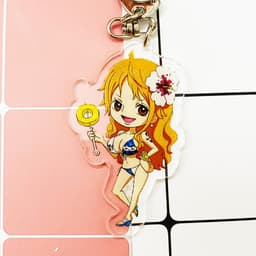 (mua 1 tặng 1) ( Mica ) Móc khóa One Piece Đảo Hải Tặc Miêu tặc Nami quà tặng dễ thương in hình anime chibi 4