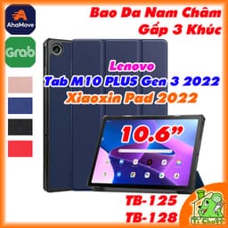 [Ảnh Thật] Bao da MTB Lenovo Xiaoxin Pad 2022/ Tab M10 PLUS GEN 3 10.6" TB-125 TB-128 Gấp 3 Khúc Lưng Cứng Có Nam Châm 1