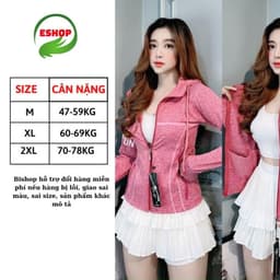 Áo Khoác Nữ Bigsize ESHOP AK01 Form Rộng Có Mũ, Áo Chống Nắng Thun Lạnh Cotton Dày 47-78kg 5