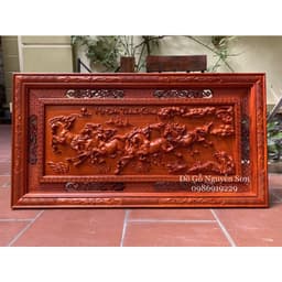 Tranh Mã Đáo Thành Công Gỗ Hương sơn pu cao cấp 3
