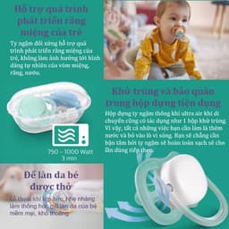 Ty ngậm, Ti Giả Avent Ultra Air Cho Bé Từ 0-6M Và 6-18M thông khí Philips Avent Animals dòng Lime 2
