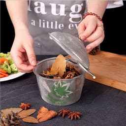 Lọc inox 304 hình trụ lưới cao cấp, nhiều kích thước, có dây treo - HVL TEA 4