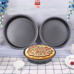 UFANSM Nướng Bánh Pizza Bằng Thép Carbon Màu Đen Chống Dính Tiện Dụng Cho Nhà Bếp 8