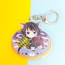 (mua 1 tặng 1) ( Mica ) Móc khóa KIMETSU NO YAIBA THANH GƯƠM DIỆT QUỶ VER PHAO BƠI quà tặng dễ thương 3